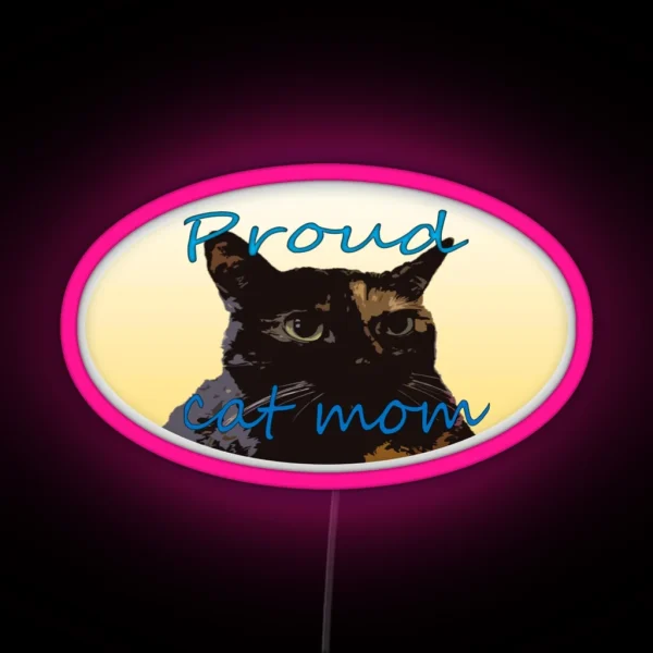 Proud Cat Mom RGB Neon Sign