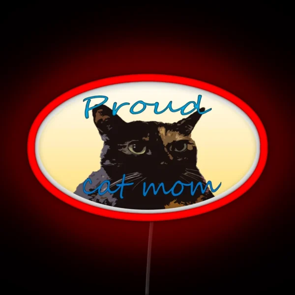 Proud Cat Mom RGB Neon Sign
