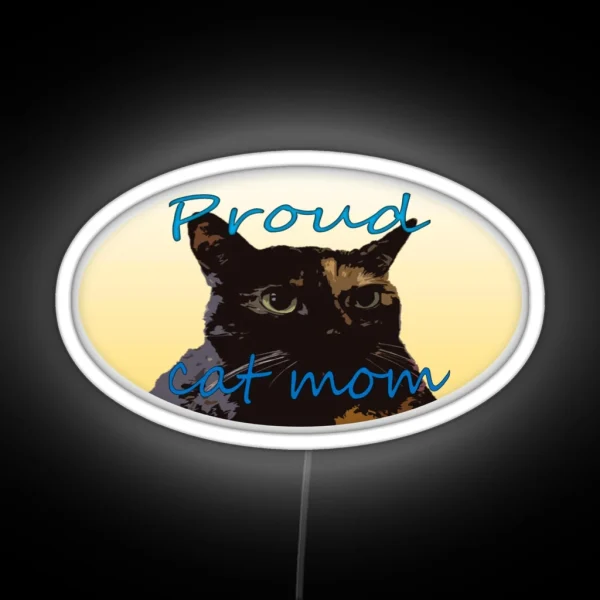 Proud Cat Mom RGB Neon Sign