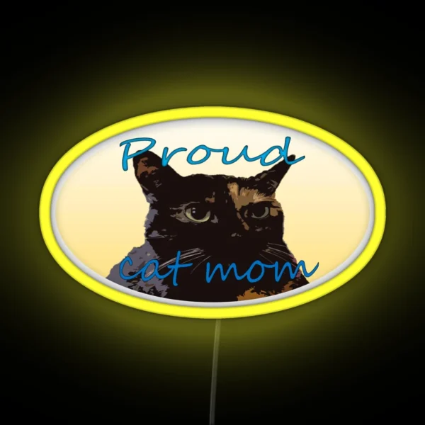 Proud Cat Mom RGB Neon Sign
