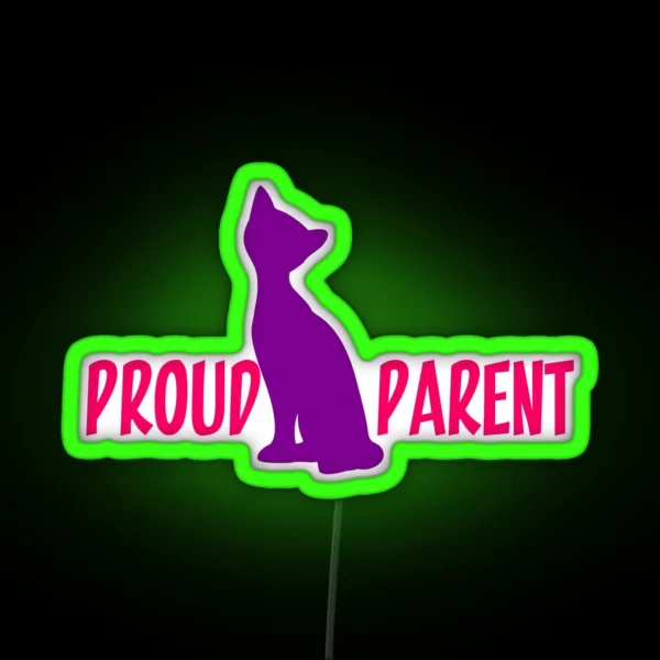 Proud Cat Parent RGB Neon Sign