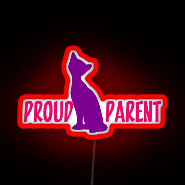 Proud Cat Parent RGB Neon Sign