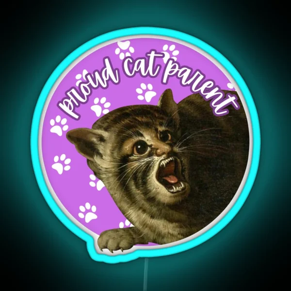 Proud Cat Parent RGB Neon Sign