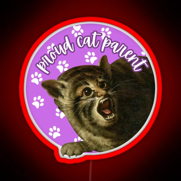 Proud Cat Parent RGB Neon Sign