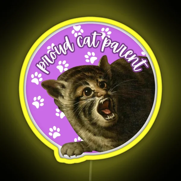Proud Cat Parent RGB Neon Sign
