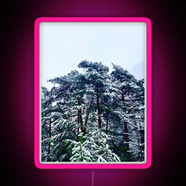 Proud Fir Trees RGB Neon Sign