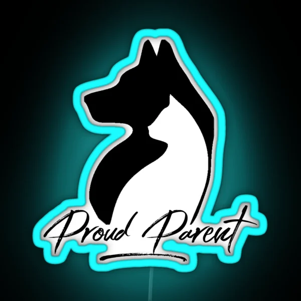 Proud Parent Dog Cat RGB Neon Sign
