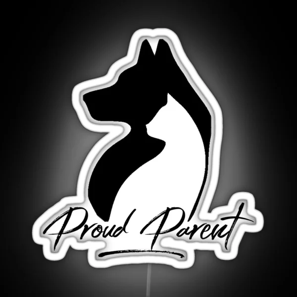 Proud Parent Dog Cat RGB Neon Sign