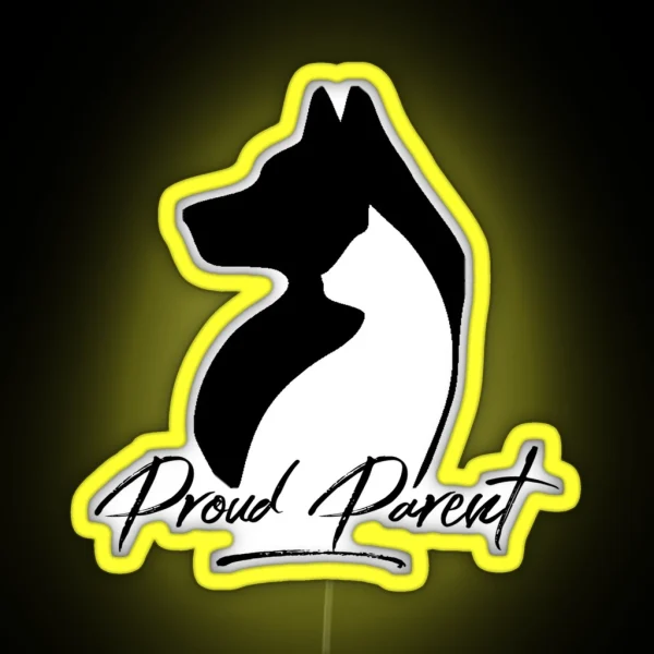 Proud Parent Dog Cat RGB Neon Sign