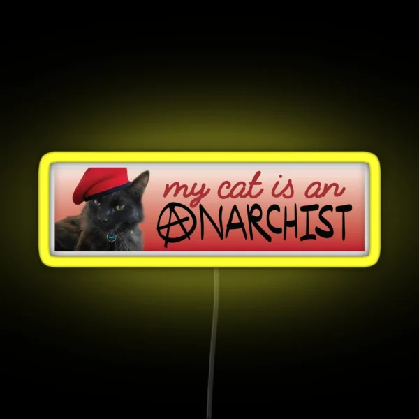 Proud Parent Of An Anarchist Cat RGB Neon Sign