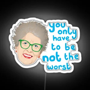 Prue Leith The Worst Star Baker Bake Off GBBO Baking Show Great British RGB Neon Sign