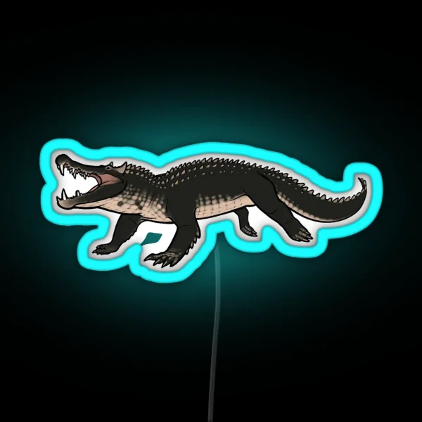 Pseudosuchian Kaprosuchus RGB Neon Sign