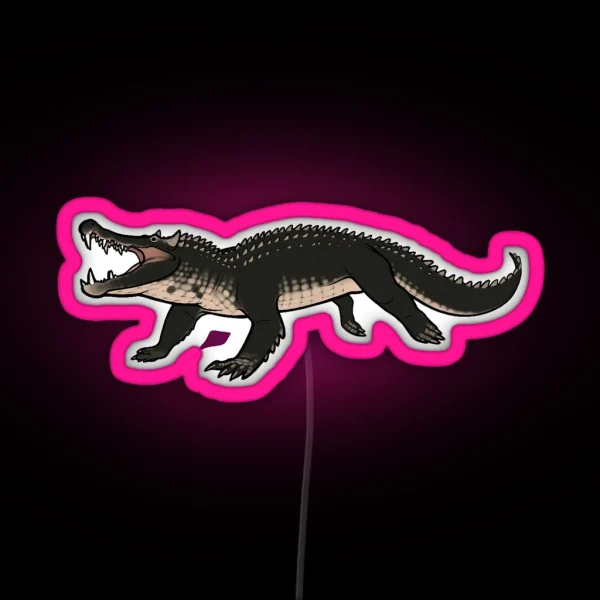 Pseudosuchian Kaprosuchus RGB Neon Sign