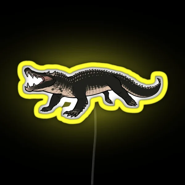 Pseudosuchian Kaprosuchus RGB Neon Sign