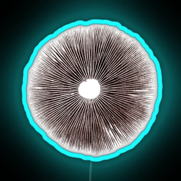 Psilocybe Cubensis Psychedelic Mushroom Spore Print RGB Neon Sign