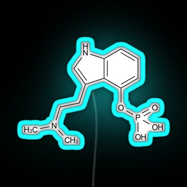 Psilocybin Chemical Molecule RGB Neon Sign