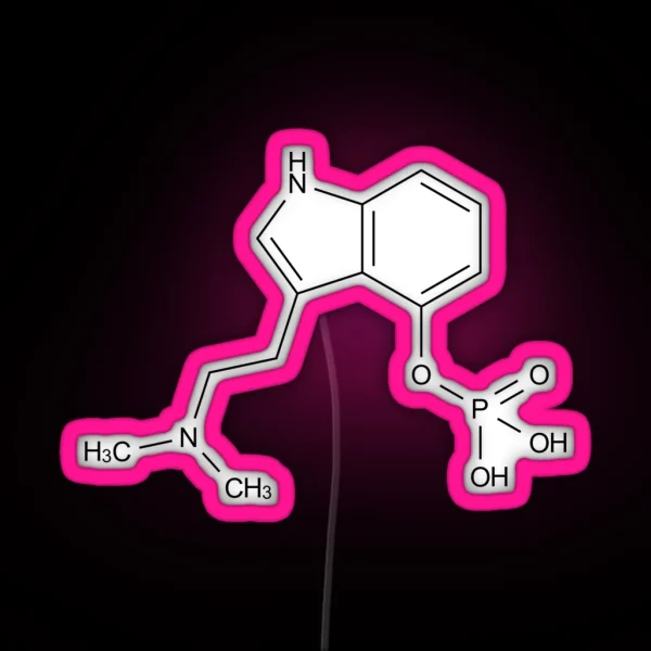 Psilocybin Chemical Molecule RGB Neon Sign