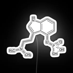 Psilocybin Chemical Molecule RGB Neon Sign