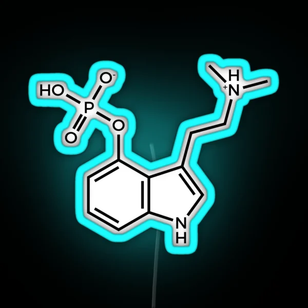Psilocybin Molecule RGB Neon Sign
