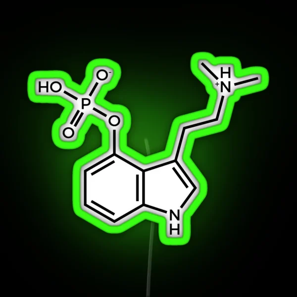 Psilocybin Molecule RGB Neon Sign