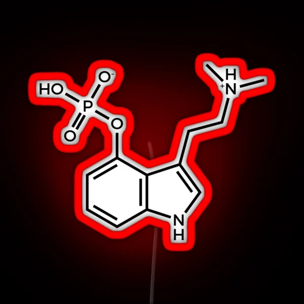 Psilocybin Molecule RGB Neon Sign