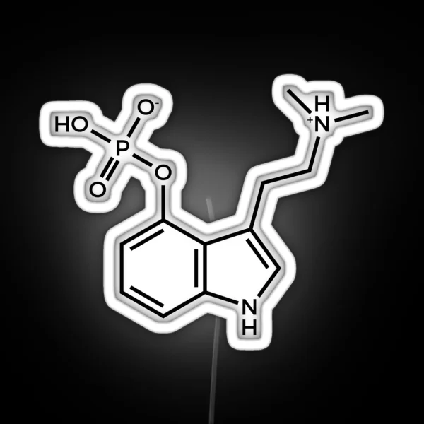 Psilocybin Molecule RGB Neon Sign
