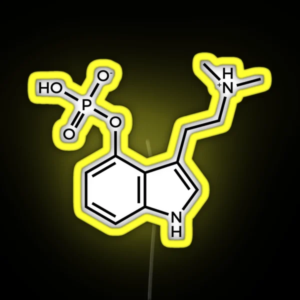 Psilocybin Molecule RGB Neon Sign