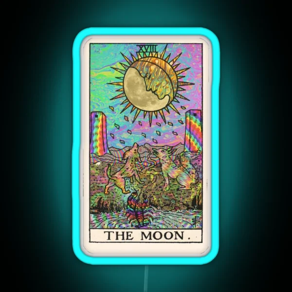 Psychadelic Tarot The Moon RGB Neon Sign
