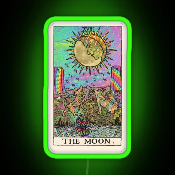 Psychadelic Tarot The Moon RGB Neon Sign
