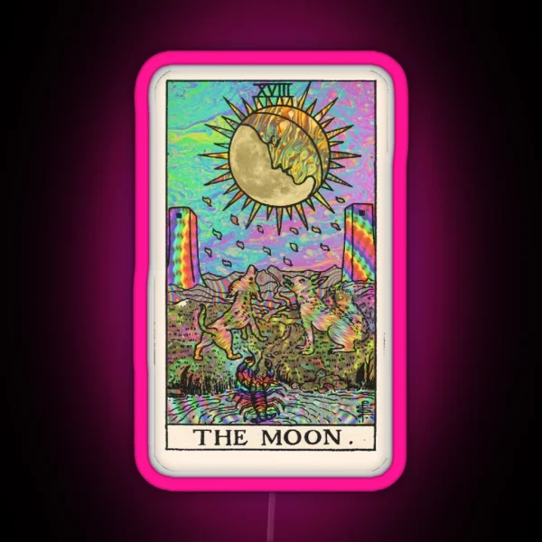Psychadelic Tarot The Moon RGB Neon Sign
