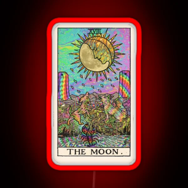 Psychadelic Tarot The Moon RGB Neon Sign