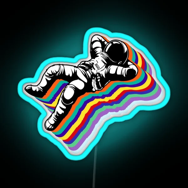 Psychedelic Astronaut RGB Neon Sign