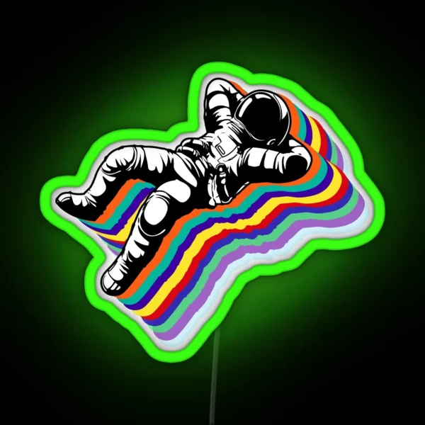 Psychedelic Astronaut RGB Neon Sign
