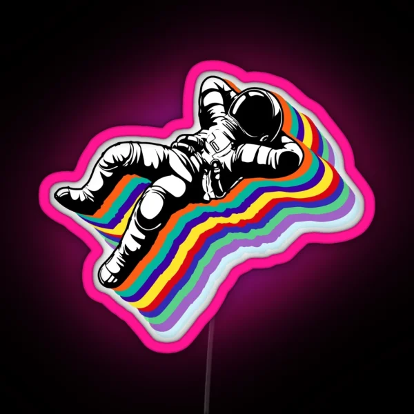 Psychedelic Astronaut RGB Neon Sign