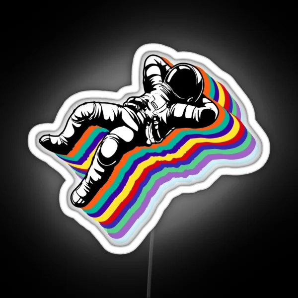 Psychedelic Astronaut RGB Neon Sign