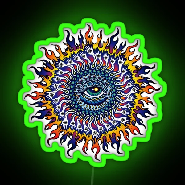 Psychedelic Eye Sun RGB Neon Sign