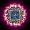 psychedelic eye neon sun rgb colors pink