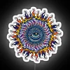psychedelic eye sun neon sign rgb