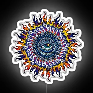 Psychedelic Eye Sun RGB Neon Sign