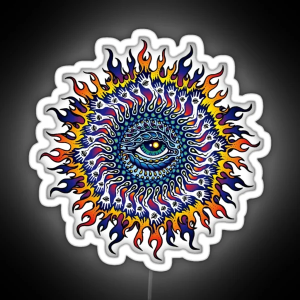 Psychedelic Eye Sun RGB Neon Sign