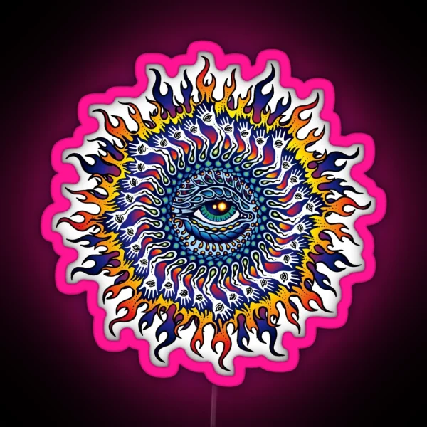 Psychedelic Eye Sun RGB Neon Sign