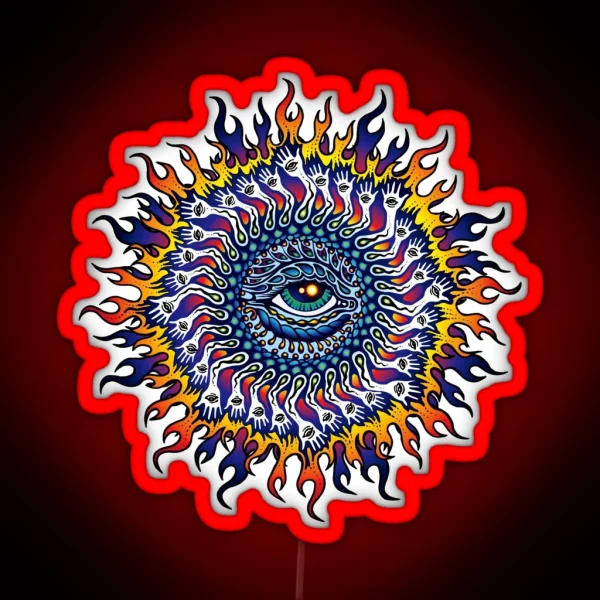 Psychedelic Eye Sun RGB Neon Sign