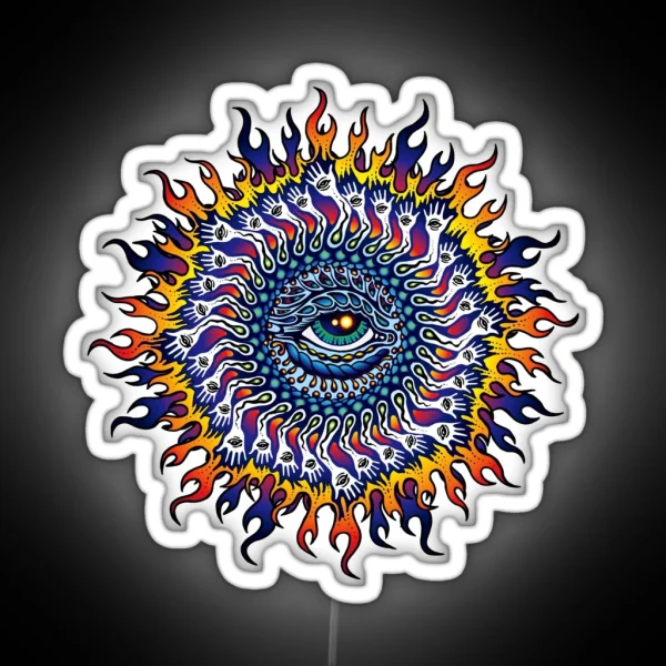 Psychedelic Eye Sun RGB Neon Sign