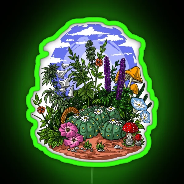 Psychedelic Garden RGB Neon Sign