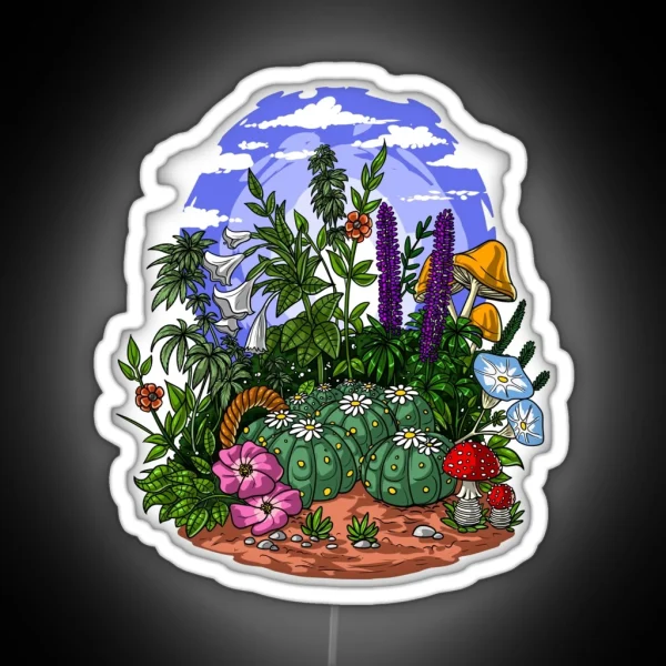 Psychedelic Garden RGB Neon Sign