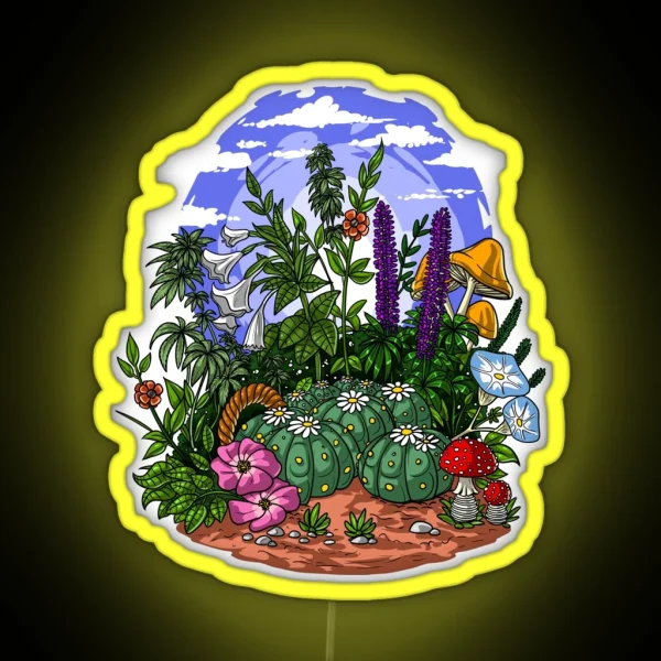 Psychedelic Garden RGB Neon Sign