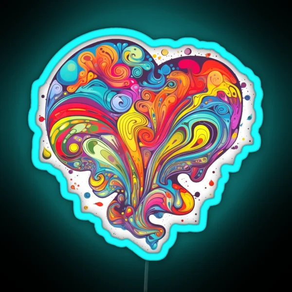 Psychedelic Love RGB Neon Sign
