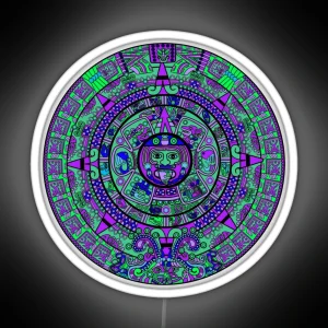 Psychedelic Mayan Calendar RGB Neon Sign