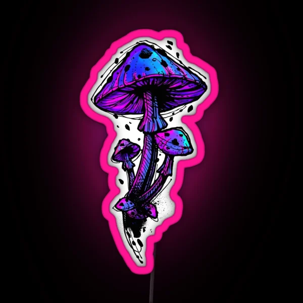 Psychedelic Mushrooms RGB Neon Sign