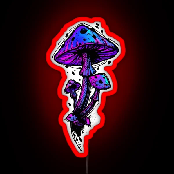 Psychedelic Mushrooms RGB Neon Sign
